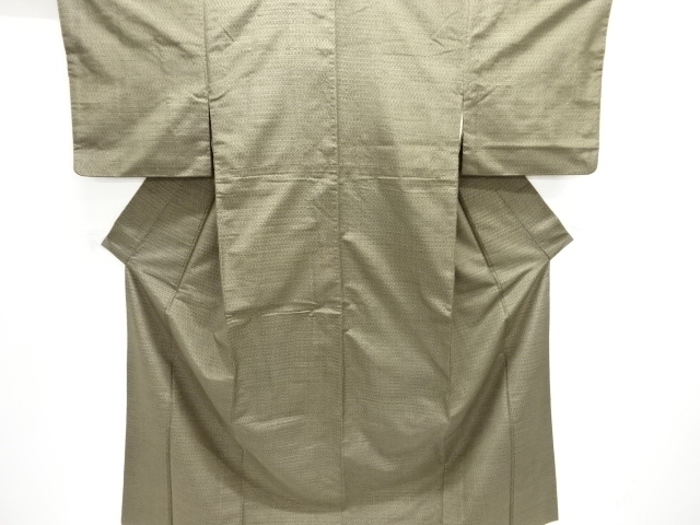 JAPANESE KIMONO / ANTIQUE KIMONO / SILK / TSUMUGI / WOVEN KASURI PATTERN